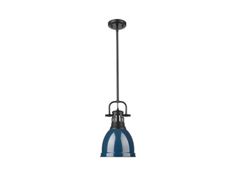 Duncan One Light Pendant in Matte Black (62|3604-S BLK-NVY)