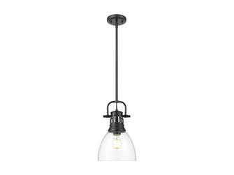 Duncan One Light Pendant in Matte Black (62|3604-S BLK-CLR)