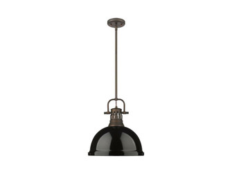Duncan One Light Pendant in Rubbed Bronze (62|3604-L RBZ-BK)