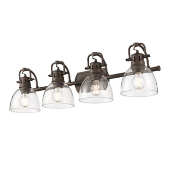 Duncan Four Light Vanity in Rubbed Bronze (62|3602-BA4 RBZ-CLR)