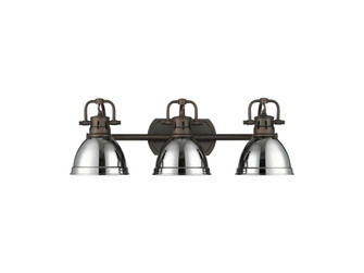 Duncan Three Light Vanity in Rubbed Bronze (62|3602-BA3 RBZ-CH)