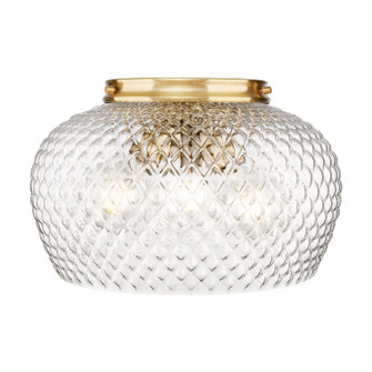 Adeline Three Light Flush Mount in Modern Brushed Gold (62|1088-3FM MBG-CLR)