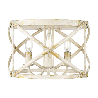 Alcott Three Light Flush Mount in Antique Ivory (62|0890-FM AI)