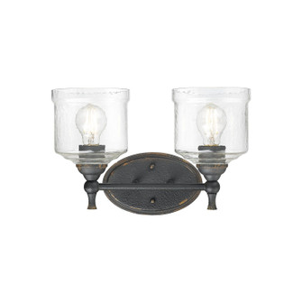 Keating Two Light Vanity in Antique Black Iron (62|0806-BA2 ABI-HWG)