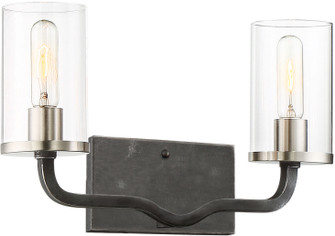 Sherwood Two Light Vanity in Iron Black / Brushed Nickel (72|60-6122)