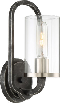Sherwood One Light Wall Sconce in Iron Black / Brushed Nickel (72|60-6121)