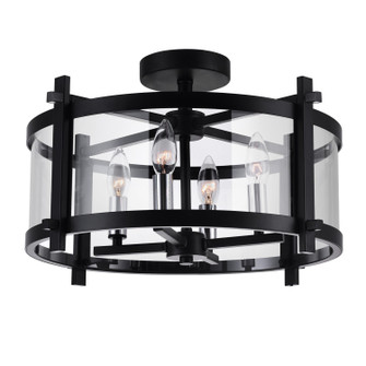 Miette Four Light Flush Mount in Black (401|9827C18-4-101)