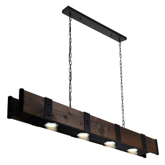 Pago Four Light Island Chandelier in Black (401|9748P59-4-101)