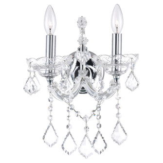 Maria Theresa Two Light Wall Sconce in Chrome (401|8318W12C-2 (Clear))