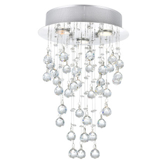 Rain Drop Three Light Flush Mount in Chrome (401|6601C12C)