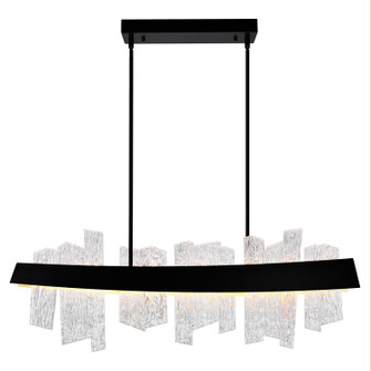 Guadiana LED Chandelier in Black & Satin Gold (401|1246P39-101)