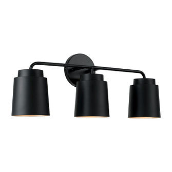 Pratt Three Light Vanity in Matte Black (65|AA1036MB)