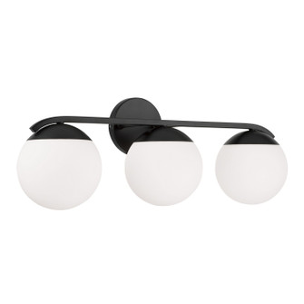 Oliver Three Light Vanity in Matte Black (65|AA1033MB)