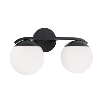 Oliver Two Light Vanity in Matte Black (65|AA1032MB)