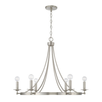 Tempe Six Light Chandelier in Brushed Nickel (65|AA1005BN)