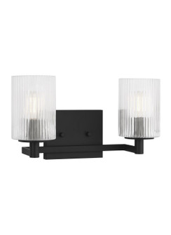 Lando Two Light Wall / Bath in Midnight Black (1|GLV1042MBK)
