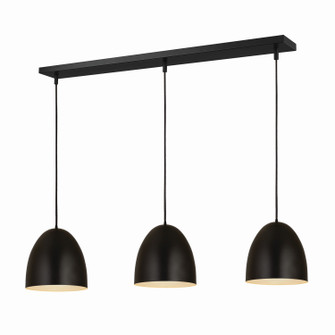 Z-Studio Three Light Pendant in Satin Black (224|6012P12-3L-SBK)