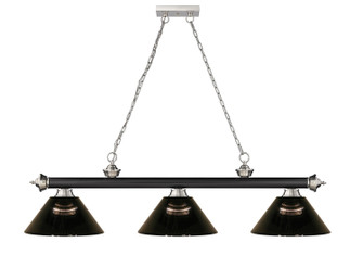 Cordon Three Light Billiard in Matte Black + Brushed Nickel (224|2306-3MB-BN-ARS)