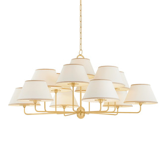 Durland 13 Light Chandelier in Aged Brass (70|7413-AGB)