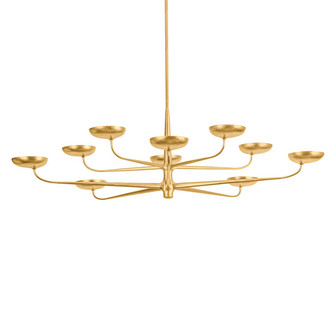 Taormina LED Chandelier in Vintage Gold Leaf (70|4563-VGL)