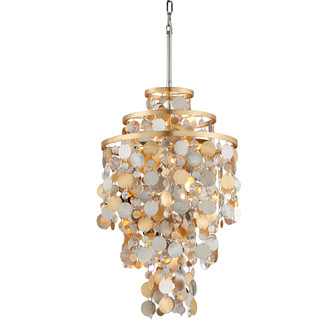 Ambrosia Five Light Chandelier in Gold Silver Leaf & Stainless (68|215-45-SL/GL/SS)