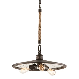 Brooklyn Three Light Pendant in Heritage Bronze (67|F3145-HBZ)