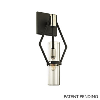 Raef One Light Wall Sconce in Textured Black & Polish Nickel (67|B6321-TBK/PN)