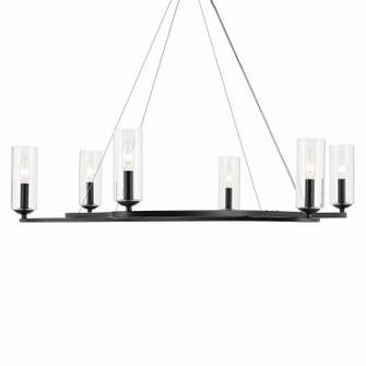 Harpin Six Light Chandelier in Black (12|52771BK)