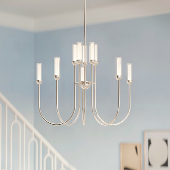 Moraine LED Chandelier in Polished Nickel (12|52757PNLED)