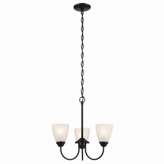 Jolie Three Light Mini Chandelier in Black (12|43637BK)