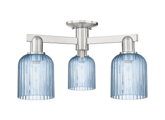 Arcadia Three Light Semi-Flush Mount in Brushed Satin Nickel (405|716-3F-SN-G559-5BL)