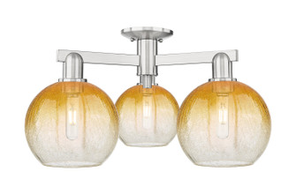Arcadia Three Light Semi-Flush Mount in Brushed Satin Nickel (405|716-3F-SN-G483-8AM)