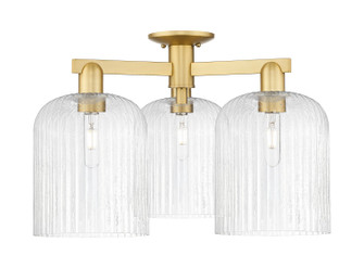 Arcadia Three Light Semi-Flush Mount in Satin Gold (405|716-3F-SG-G559-8SDY)
