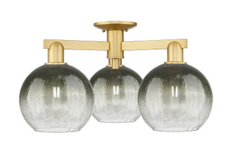 Arcadia Three Light Semi-Flush Mount in Satin Gold (405|716-3F-SG-G483-8SL)