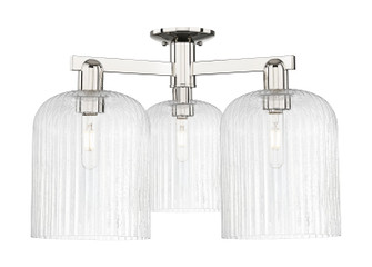 Arcadia Three Light Semi-Flush Mount in Polished Nickel (405|716-3F-PN-G559-8SDY)