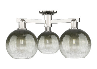Arcadia Three Light Semi-Flush Mount in Polished Nickel (405|716-3F-PN-G483-8SL)