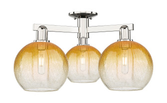 Arcadia Three Light Semi-Flush Mount in Polished Nickel (405|716-3F-PN-G483-8AM)