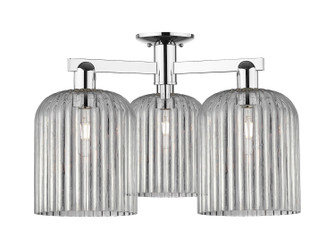 Arcadia Three Light Semi-Flush Mount in Polished Chrome (405|716-3F-PC-G559-8SM)