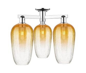 Arcadia Three Light Semi-Flush Mount in Polished Chrome (405|716-3F-PC-G484-7AM)