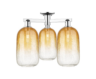 Arcadia Three Light Semi-Flush Mount in Polished Chrome (405|716-3F-PC-G482-7AM)