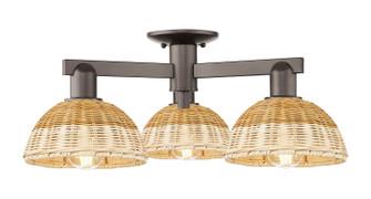 Arcadia Three Light Semi-Flush Mount in Oil Rubbed Bronze (405|716-3F-OB-NBD2-75-NAT)