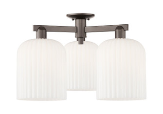 Arcadia Three Light Semi-Flush Mount in Oil Rubbed Bronze (405|716-3F-OB-G559-8GWH)