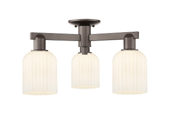 Arcadia Three Light Semi-Flush Mount in Oil Rubbed Bronze (405|716-3F-OB-G559-5GWH)