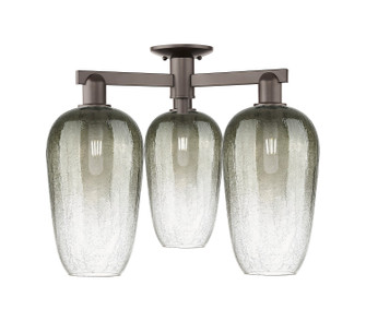 Arcadia Three Light Semi-Flush Mount in Oil Rubbed Bronze (405|716-3F-OB-G484-7SL)