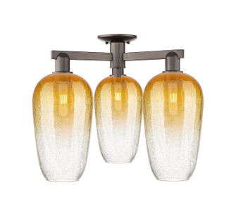 Arcadia Three Light Semi-Flush Mount in Oil Rubbed Bronze (405|716-3F-OB-G484-7AM)