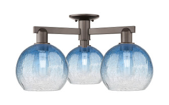 Arcadia Three Light Semi-Flush Mount in Oil Rubbed Bronze (405|716-3F-OB-G483-8SB)