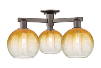 Arcadia Three Light Semi-Flush Mount in Oil Rubbed Bronze (405|716-3F-OB-G483-8AM)
