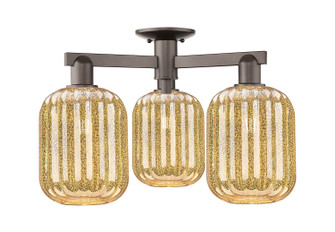 Arcadia Three Light Semi-Flush Mount in Oil Rubbed Bronze (405|716-3F-OB-G460-7ME)