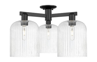 Arcadia Three Light Semi-Flush Mount in Matte Black (405|716-3F-BK-G559-8SDY)