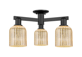 Arcadia Three Light Semi-Flush Mount in Matte Black (405|716-3F-BK-G559-5ME)